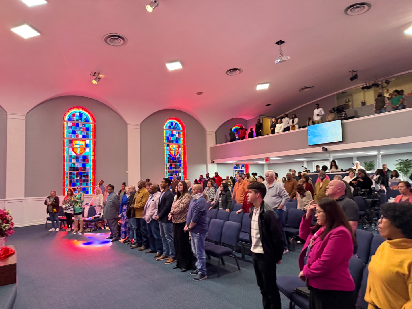 Christ's Church congregation in worship