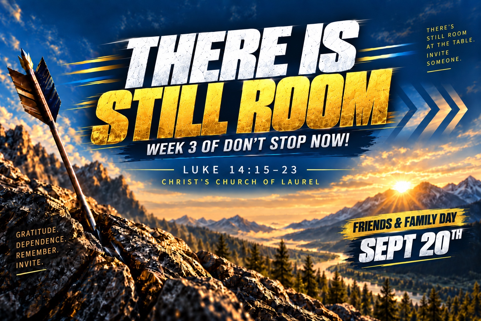 There Is Still Room — Friends & Family Day Sept 20