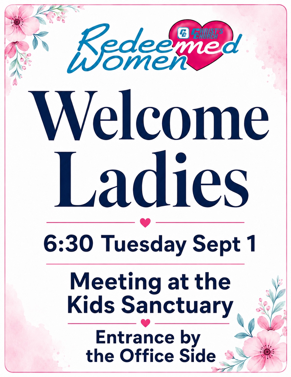 Redeemed Women — Welcome Ladies
